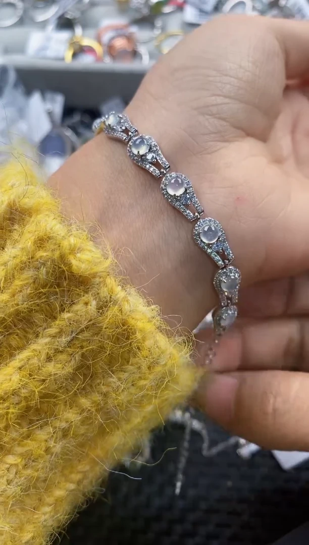 银S925镶嵌戒指翡翠888---9