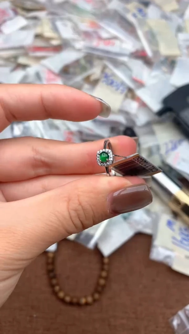 银S925镶嵌挂件翡翠—