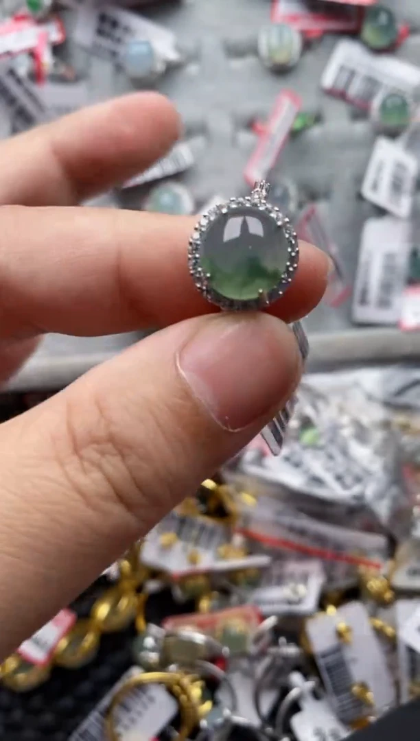 【闪购商品】翡翠戒指银S925镶嵌444444---6