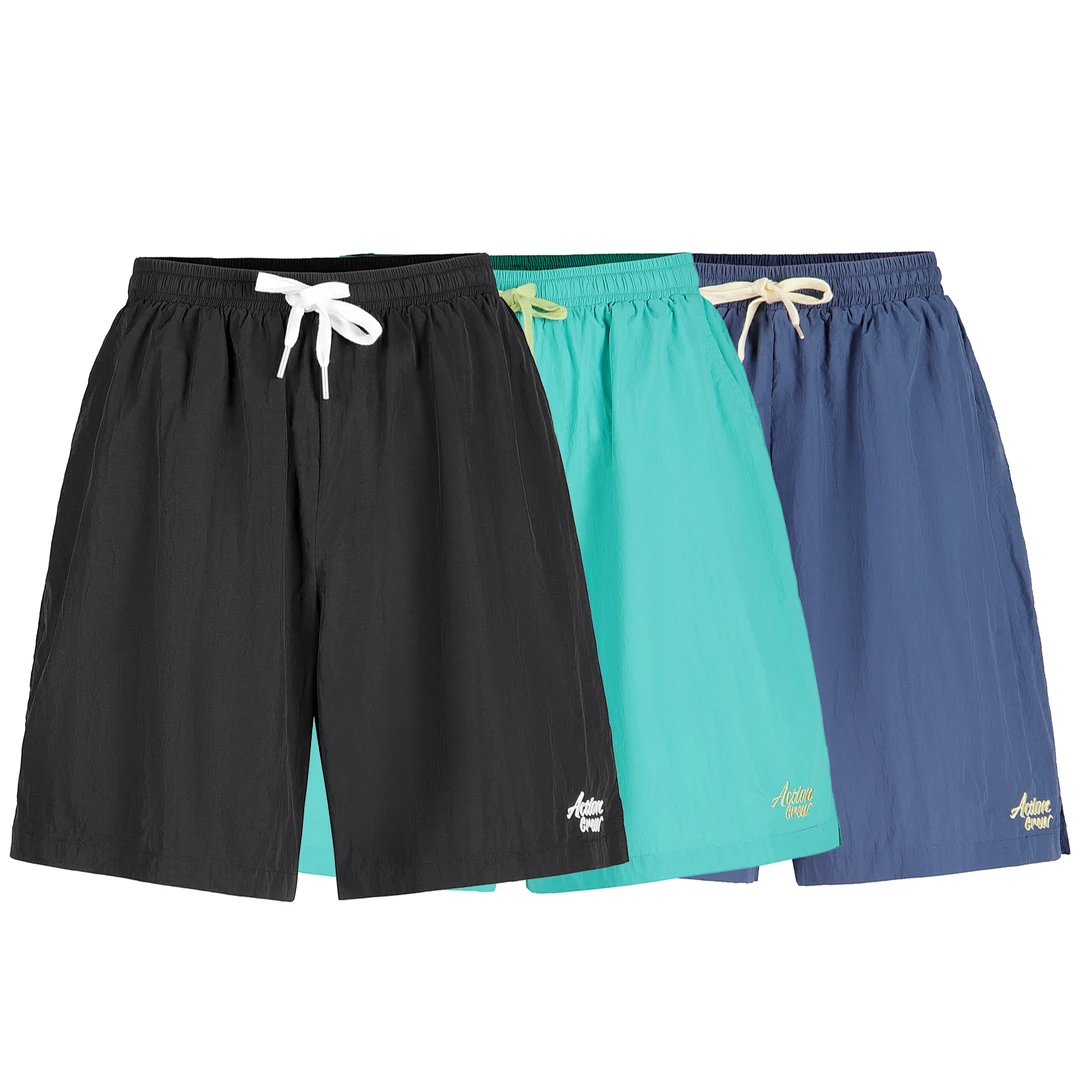 夏季外穿刺绣短裤男装男士透气短裤休闲裤潮流速干时尚运动夏天