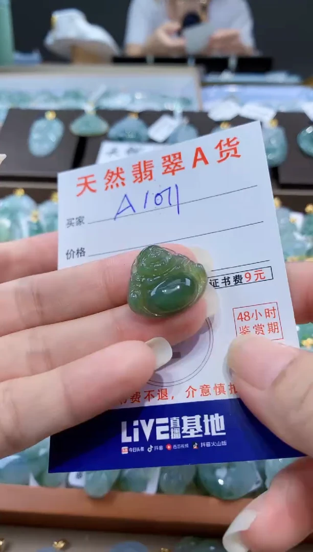 颈饰未镶嵌翡翠天然翡翠A货挂件