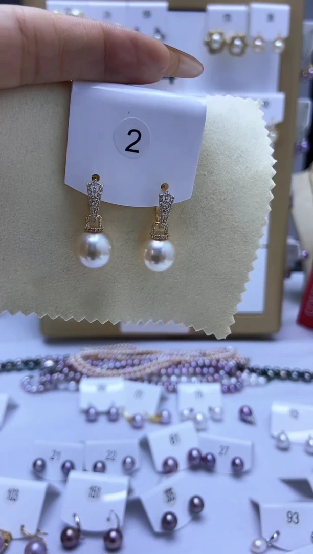 银S925镶嵌耳饰海水珍珠2