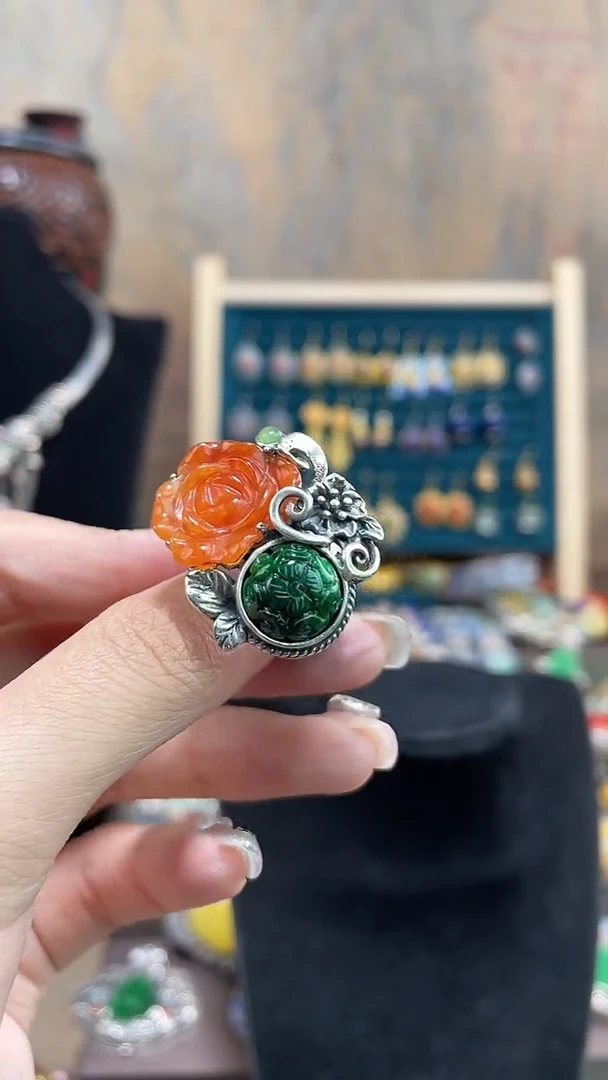 非遗手工花丝镶嵌戒指