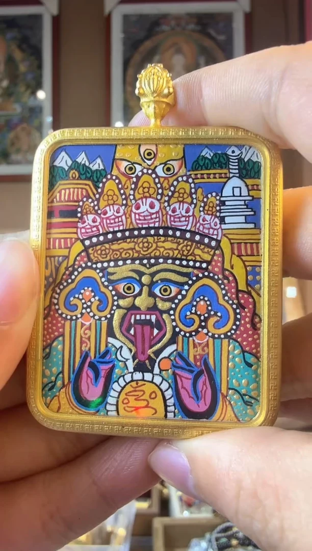 吊坠扎老师-热贡纯手绘唐卡