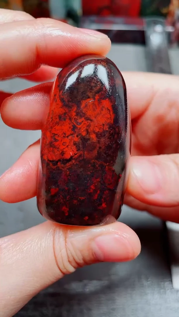 玉桂林鸡血玉素章随型28