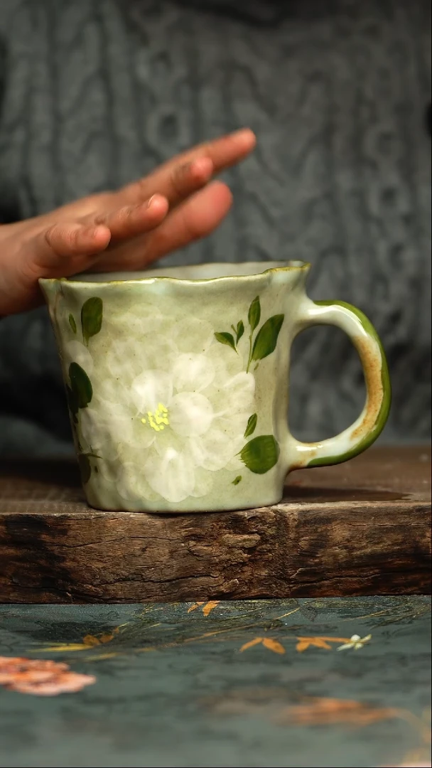 【闪购商品】杯釉下彩手工手绘同款陶器