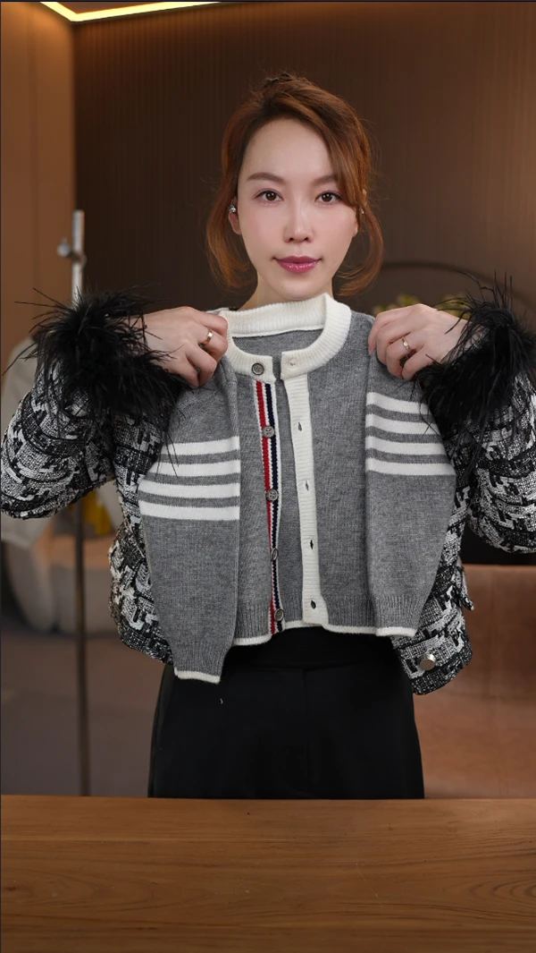 2025春秋上新款童装毛衣针织开衫时尚百搭