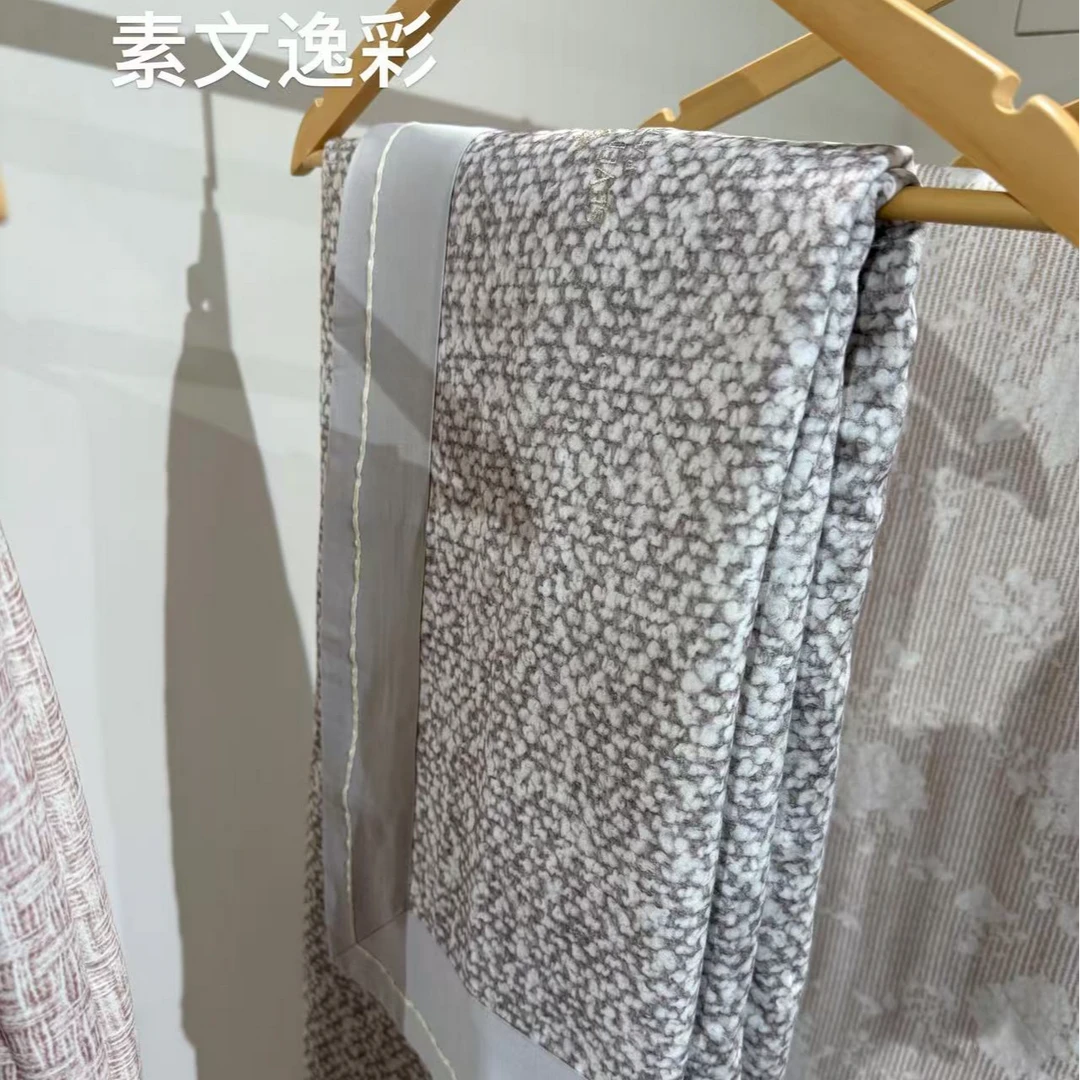 【蚕丝羊毛系列】素文逸彩 小香风数码印花秋冬保暖亲肤四件套