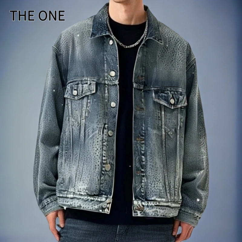 春秋款巴黎闪耀钻休闲牛仔外套小众高级感情侣款夹克牛仔夹克