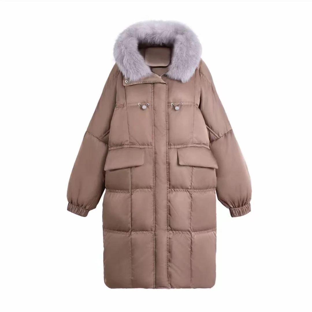 麦迪尚品 5113004 冬季时尚保暖中长款羽绒服品牌女装折扣