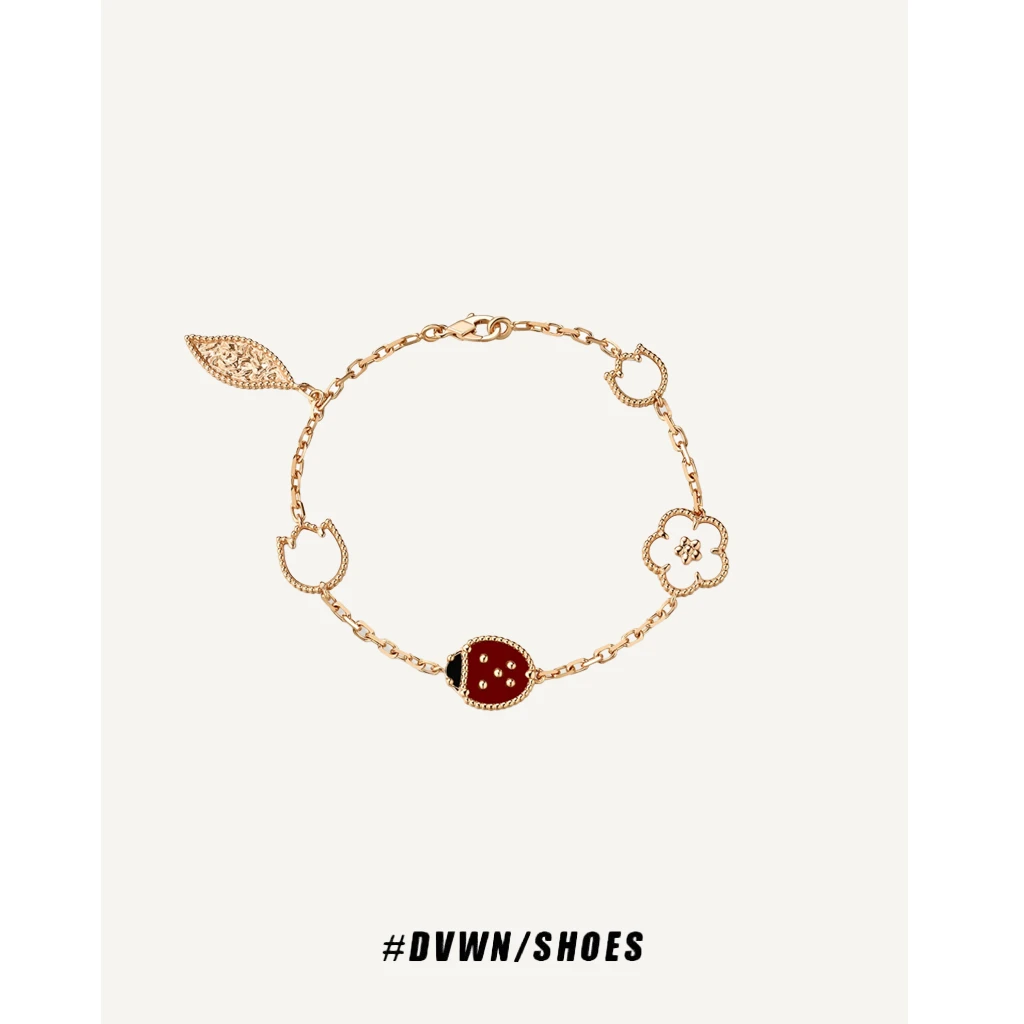 铜合金手链 【花簇系列】四叶瓢虫手链