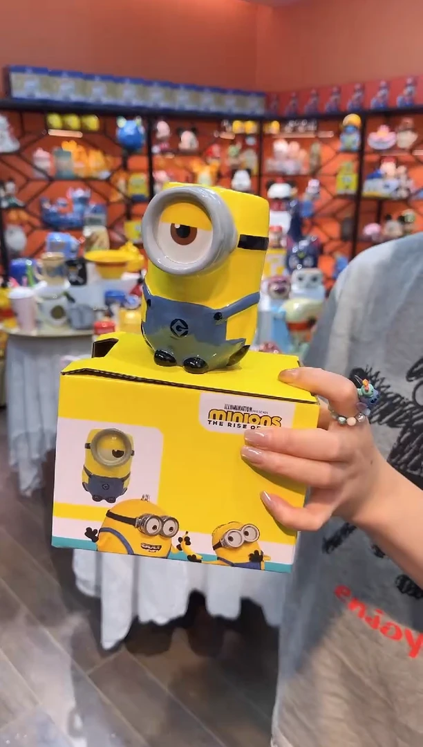 瓷片@@小黄人斯图尔特陶瓷水杯