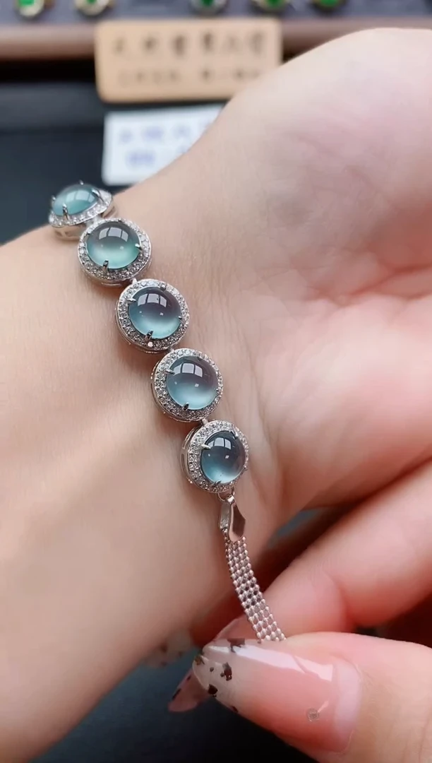 银S925镶嵌戒指翡翠1