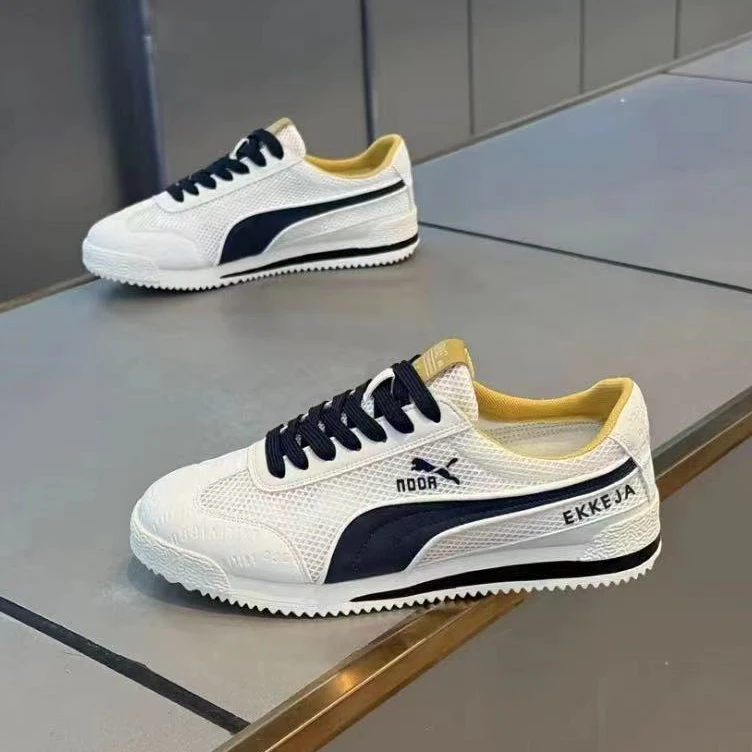 男鞋2025夏季新款轻奢网面男士透气阿甘鞋痞帅潮流鞋子男休闲鞋