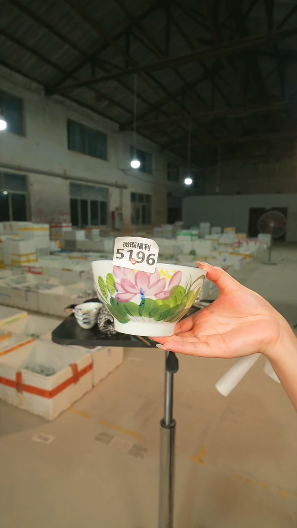 碗景德镇高温釉下手绘陶瓷