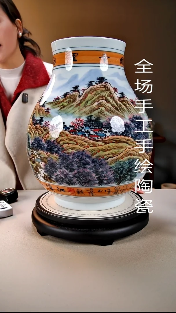 摆件陶景德镇手绘陶瓷60