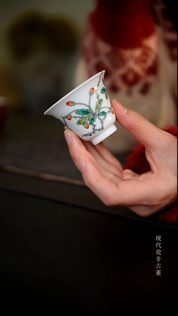 瓷片一点堂康熙五彩。。