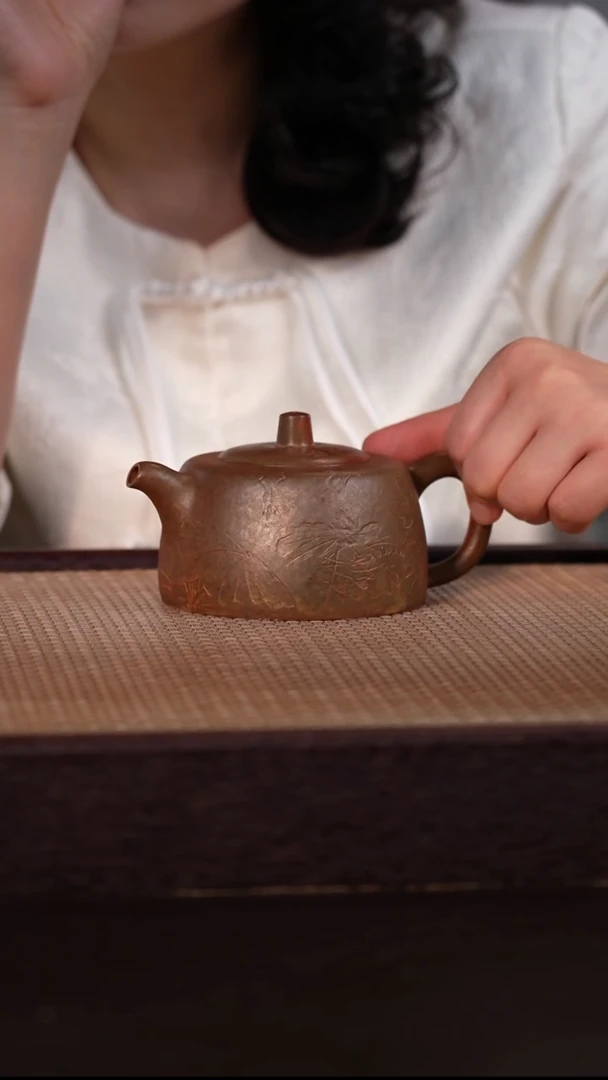 茶壶紫砂青段柴烧 250cc