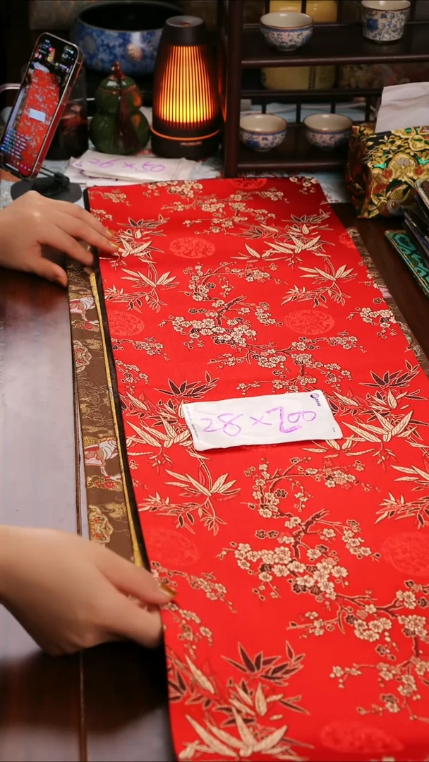 【花好月圆单面】中国风干泡织锦茶席28*200