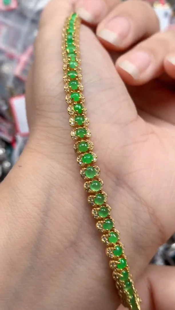 银S925镶嵌戒指翡翠天然A货缅甸翡翠