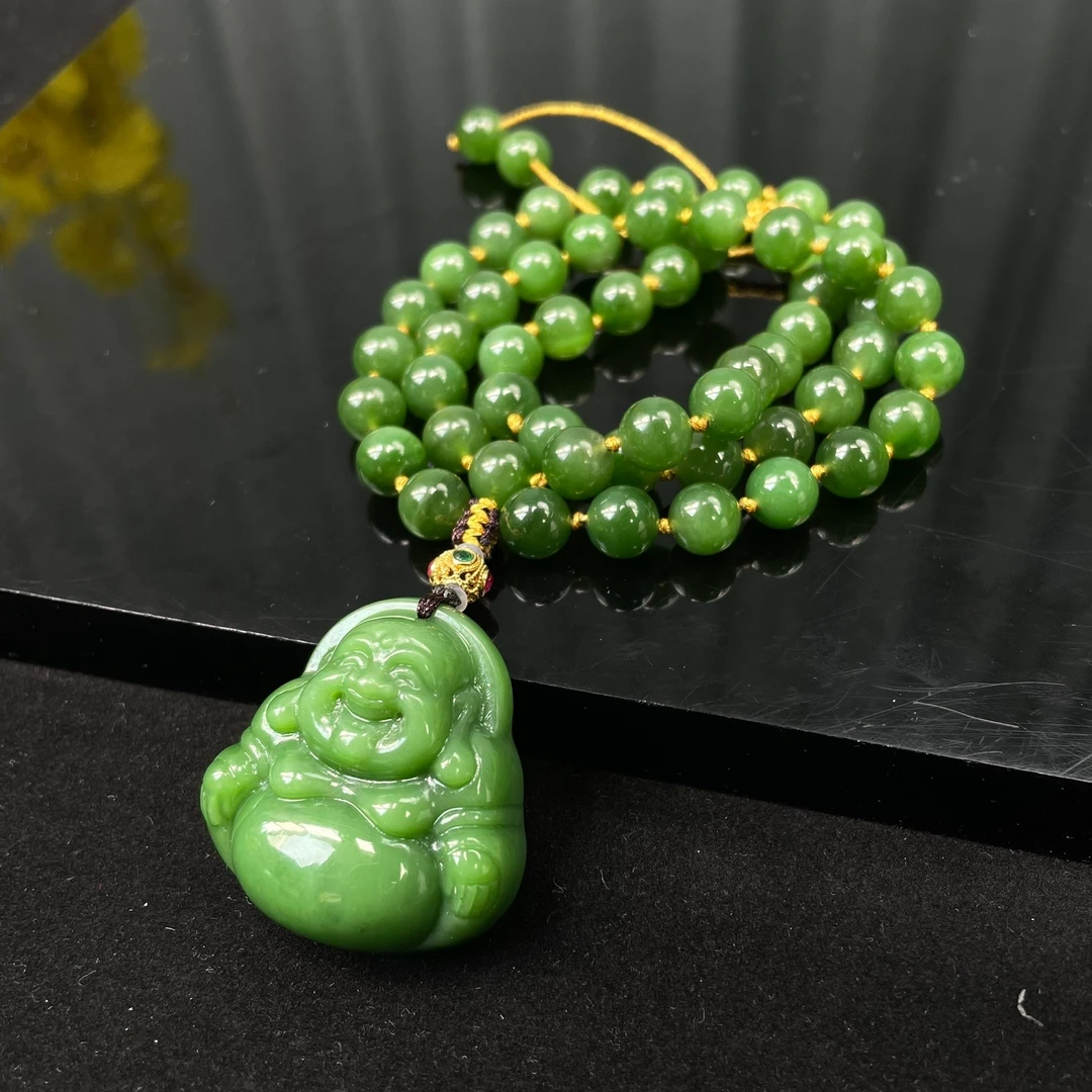 【春季上新】18K和田玉1佛公套链35丨天然玉石丨多样性发一F467