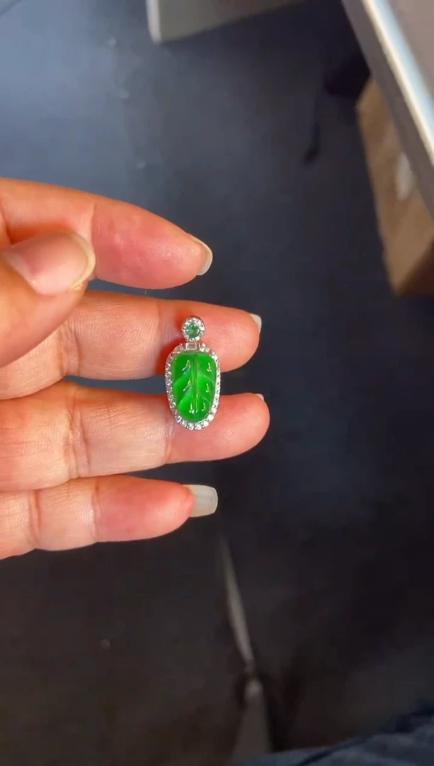 吊坠(不含链)银S925镶嵌翡翠1