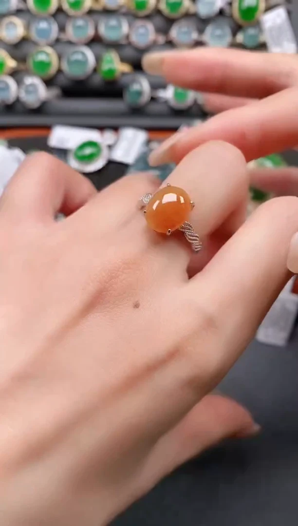 银S925镶嵌戒指翡翠1111111