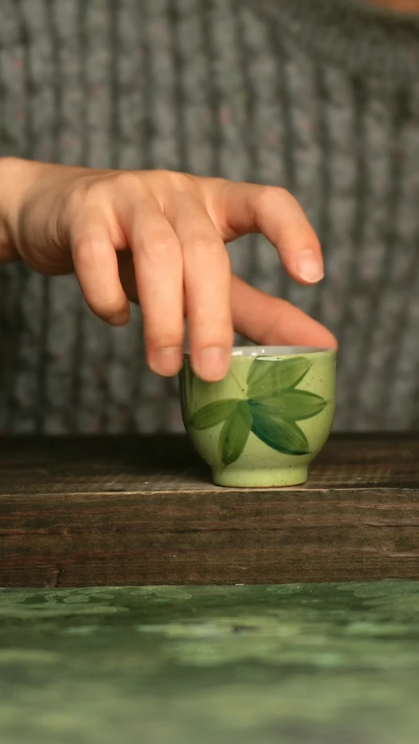 陶瓷青诗集手工手绘瓷器