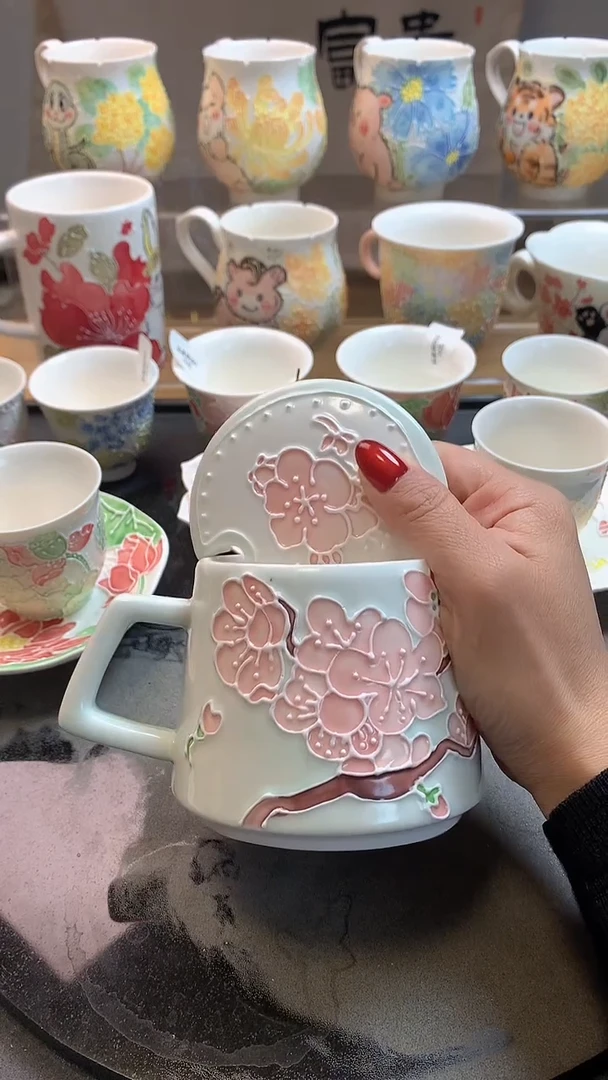 一味*手绘*樱花粉兔