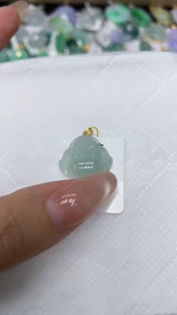 颈饰18K金镶嵌翡翠111111111111111