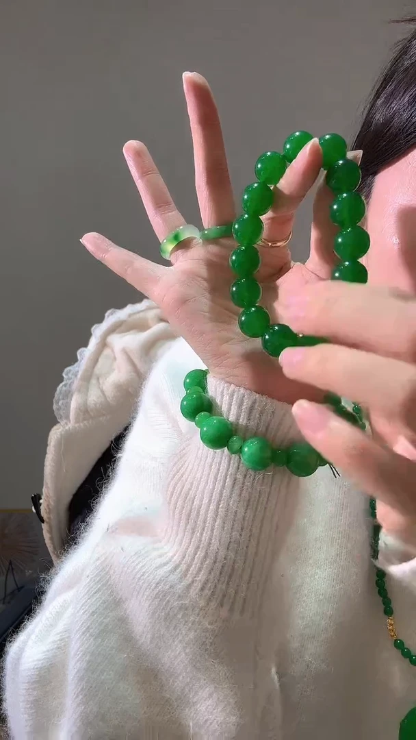 颈饰未镶嵌翡翠14冰率串