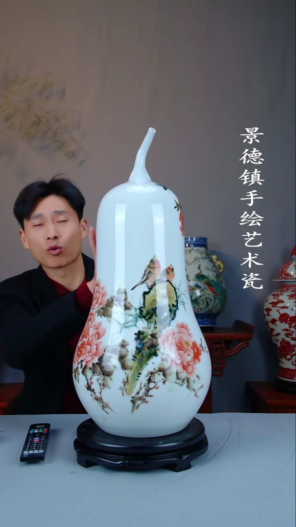 摆件陶瓷景德镇手工手绘陶瓷摆件38