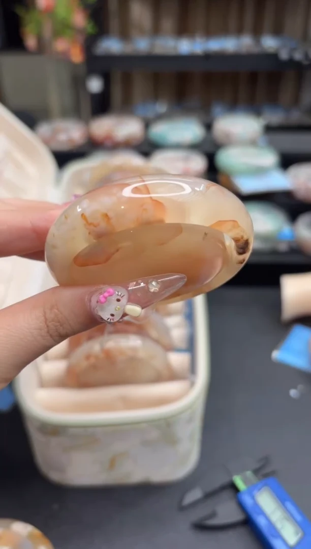 未镶嵌手镯石英质玉108(54圈赠送镯心)晶体共生