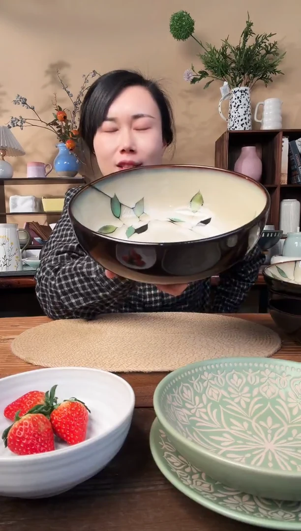 9英寸竹叶大汤碗微瑕