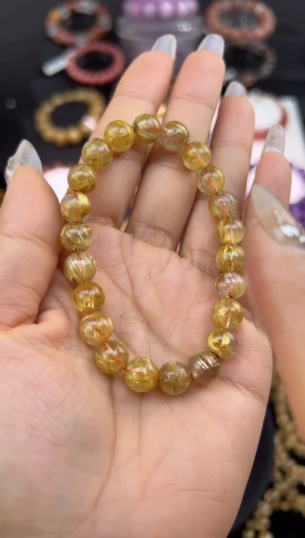 未镶嵌手串水晶金发晶8.7mm