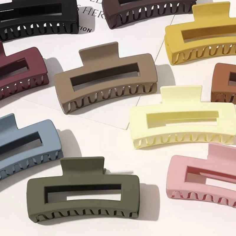 发夹磨砂塑料发抓韩式盘发抓夹后脑勺鲨鱼夹发饰品