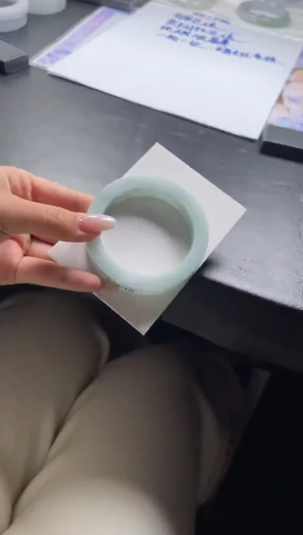 未镶嵌手镯定制翡翠茜****笑定制手镯AJC1/DZS