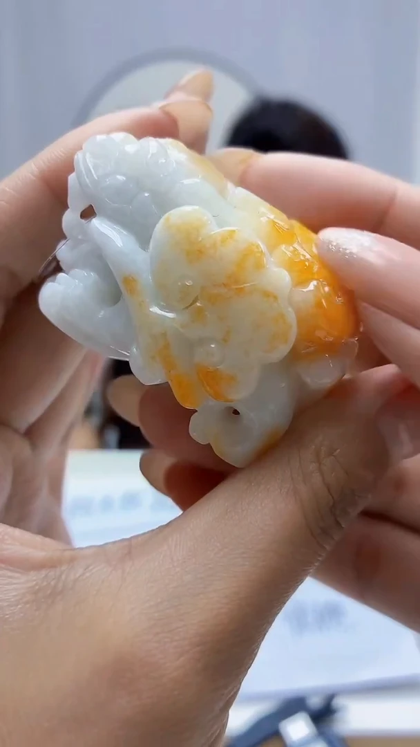 未镶嵌定制翡翠5145MM-毛货挂件27