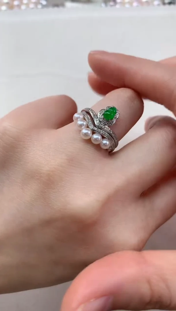 【闪购商品】海水珍珠戒指18K金镶嵌Z580|5980