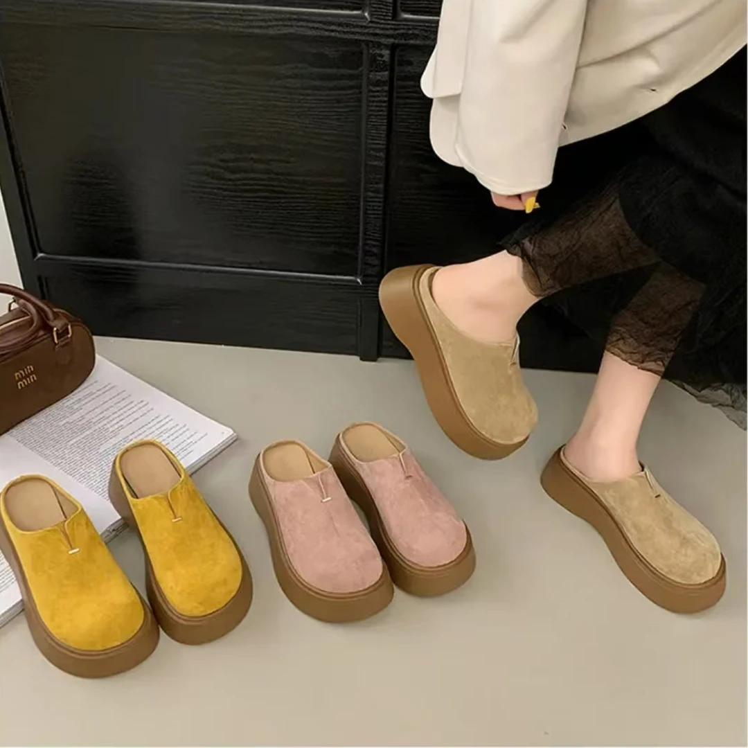 【新疆包邮】25年新款夏季厚底爆款大头一脚蹬勃肯半托3209