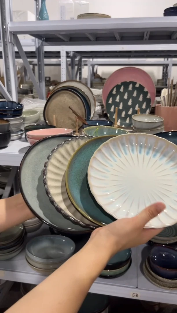 陶瓷外贸尾货瑕疵满20包邮X4 小盘组合