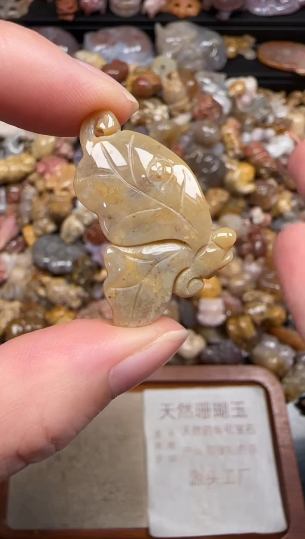 硅化珊瑚（珊瑚玉）未镶嵌颈饰010
