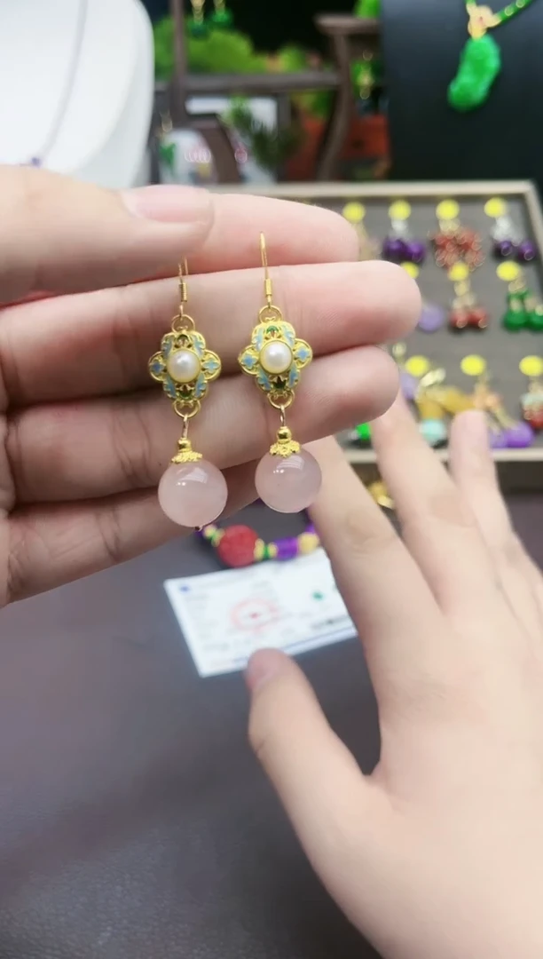 【闪购商品】水晶耳饰银S925镶嵌214000