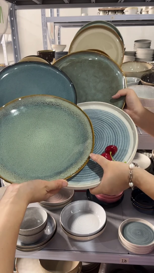 陶瓷外贸尾货瑕疵满20包邮X4 大盘组合