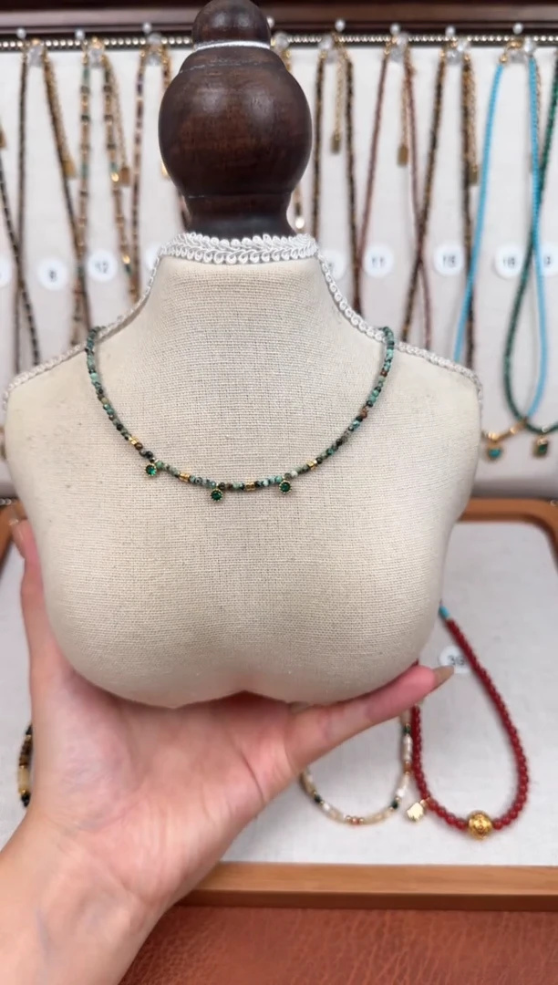 项链钛钢石英质玉非洲