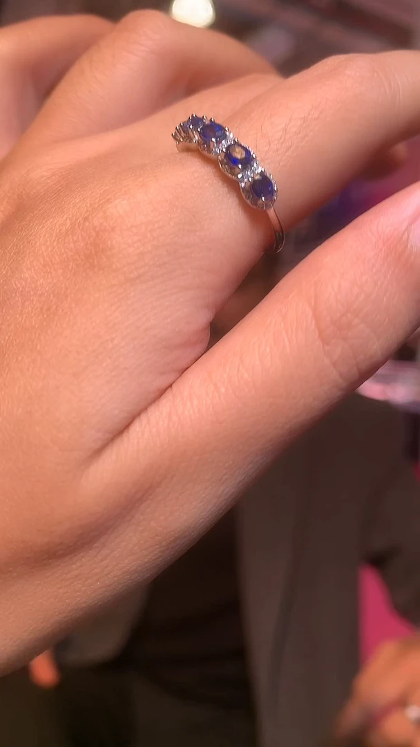戒指蓝宝石银S925镶嵌【宝石世家严选】
