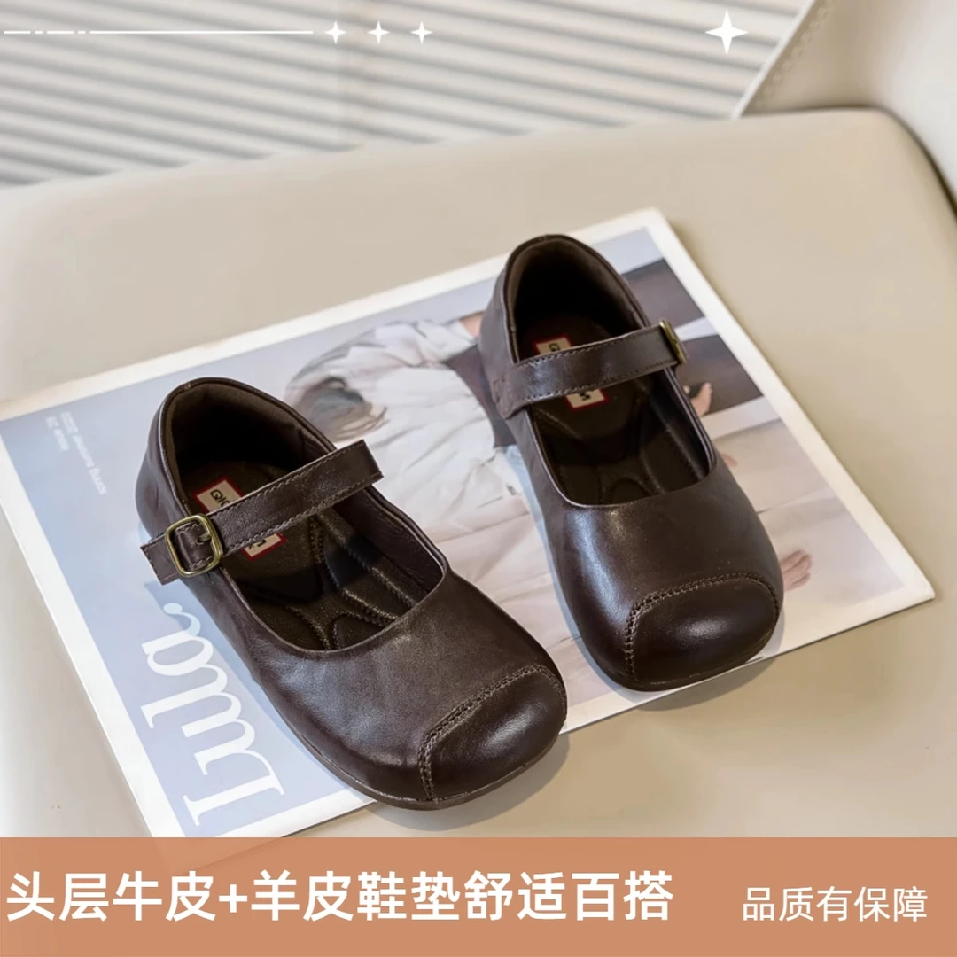 头层牛皮女童皮鞋2025春秋新款儿童公主鞋小女孩舞蹈