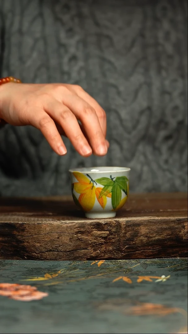 【闪购商品】杯釉下彩手工手绘同款陶器