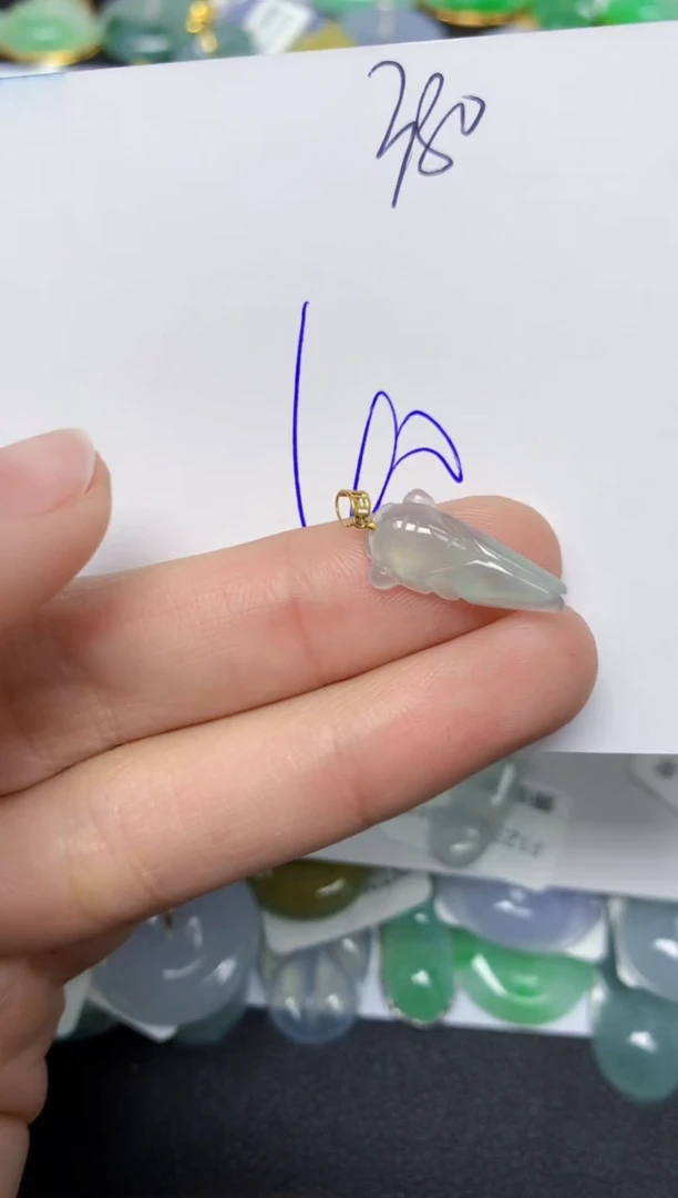 【闪购商品】翡翠颈饰18K金镶嵌 天然翡翠A货