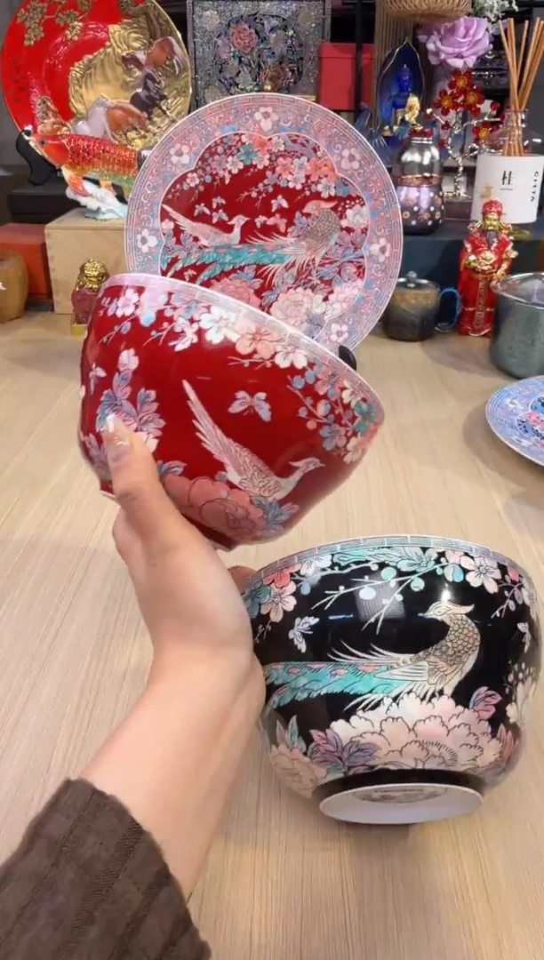 150灵羽和鸣面碗套二（红色+黑色）